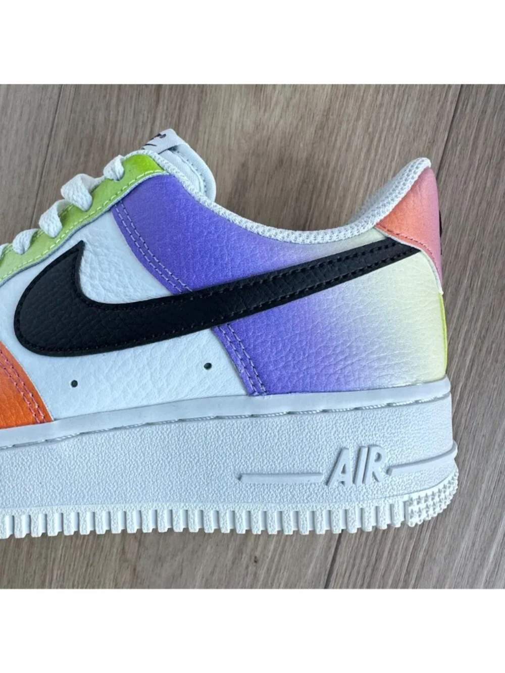⭐Nike Air Force 1 Low 07 Sz 4.5 Mens Shoes Sneaker Purple Multi Ombre FD0801-100